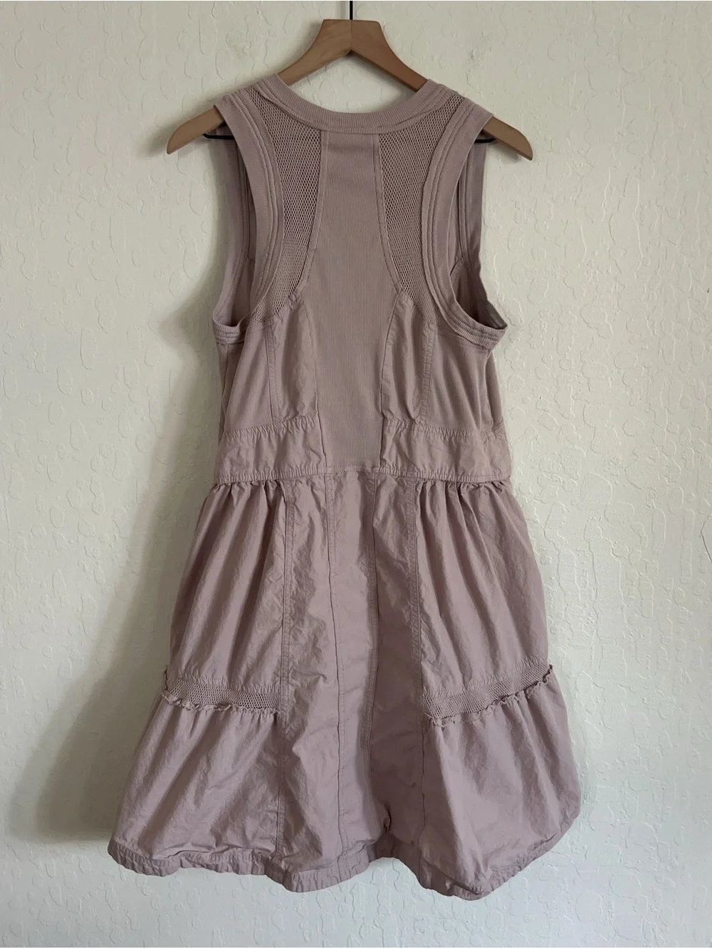 Anthropologie Daily Practice Trek Utility Mini Dress Small Muted Rose Athleisure